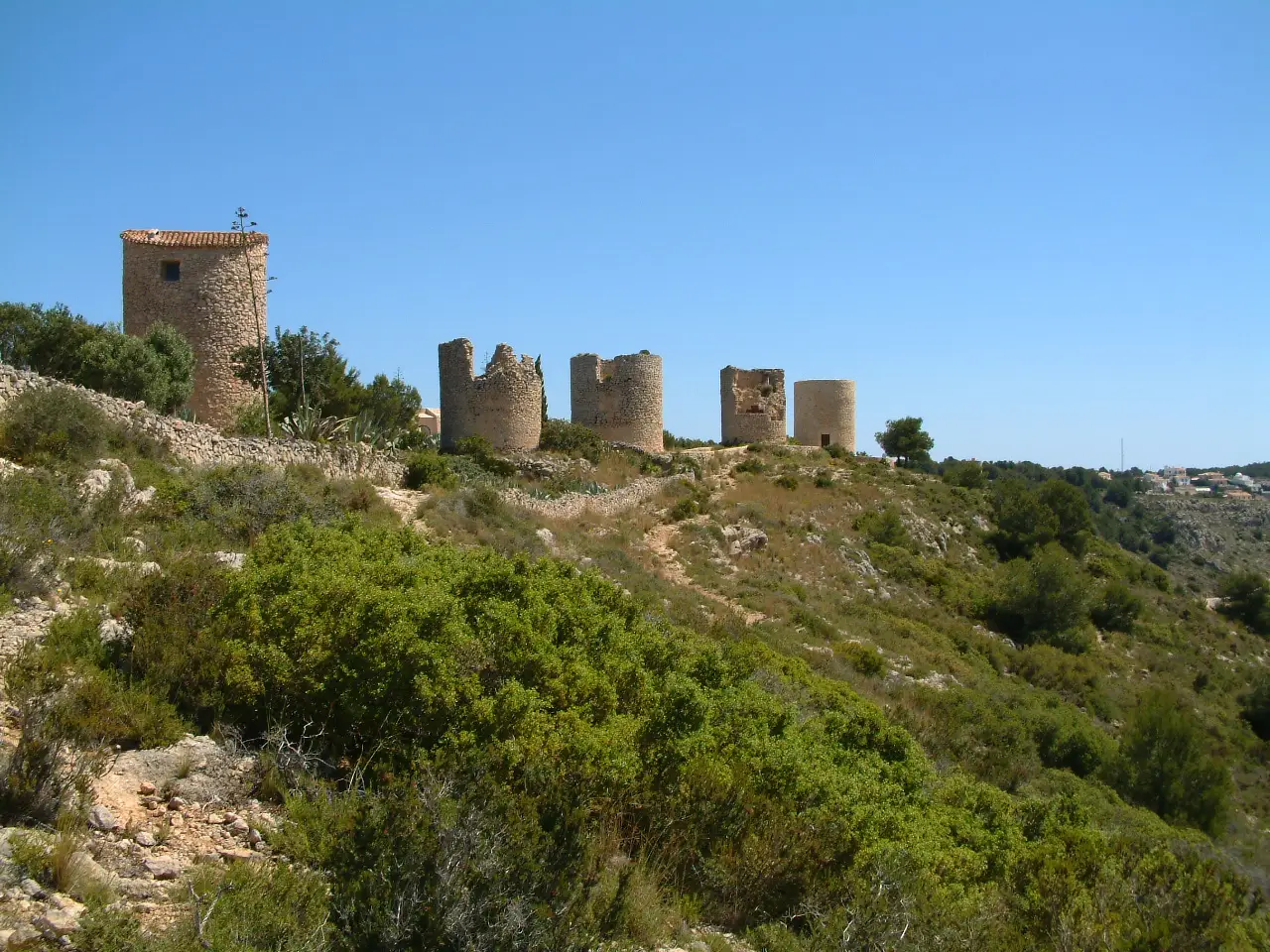 Javea Windmühlen auf dem Cabo san Antonio